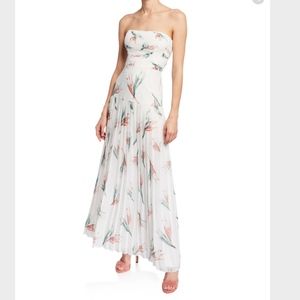 Fame and Partners Floral-Print Strapless Pleated M
